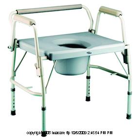 Invacare Bariatric Bedside Commode with Drop Arm
